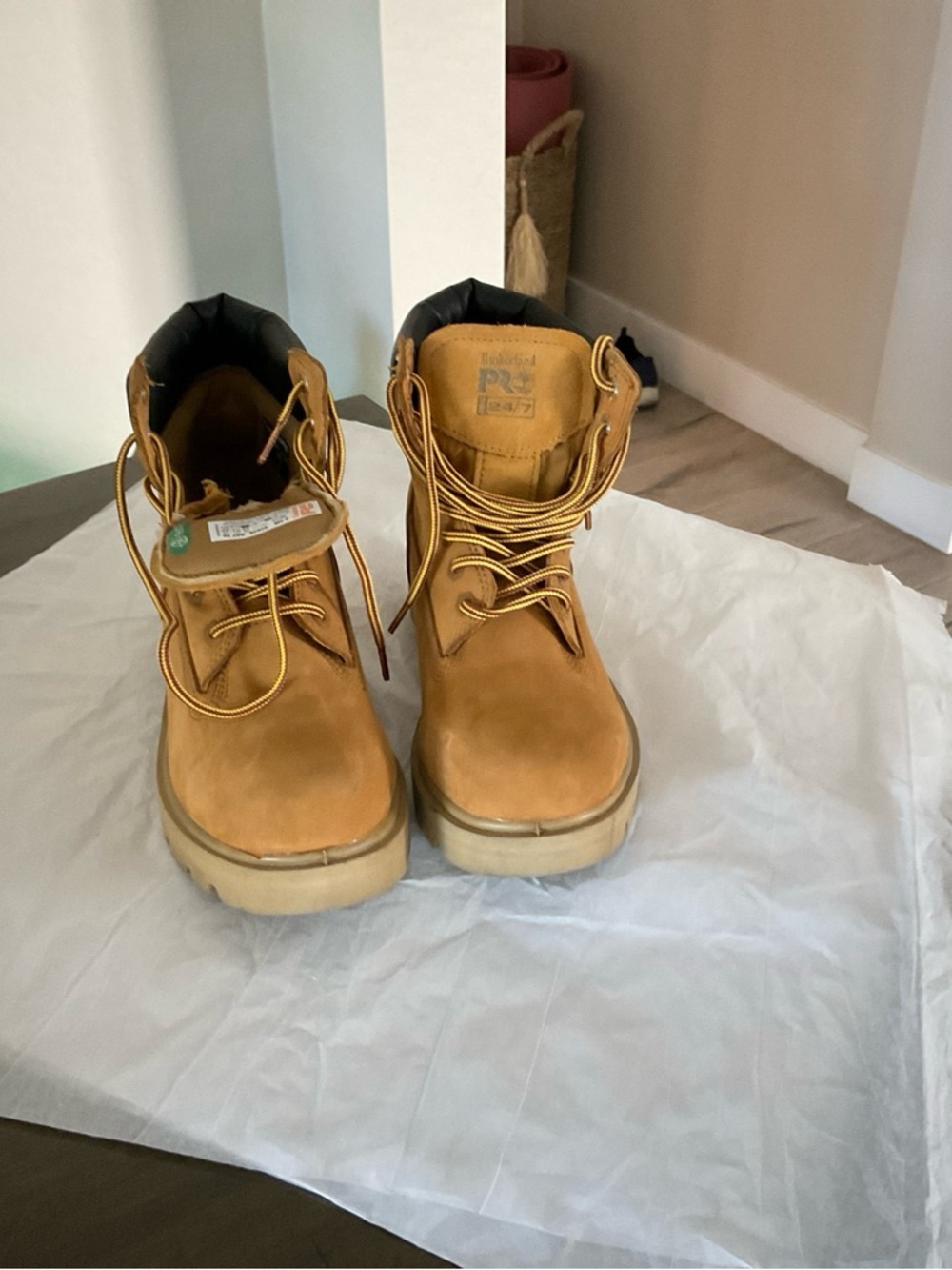 10061 Timberland 6 Inch Premium Boot Wheat Nubuck Mens Size 5.5